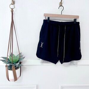ASRV Athletic Black Grey Liner Shorts 9" Inseam Size M